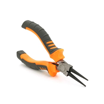 Круглогубцы VOLTRONIC, серо-оранжевые ручки, 125мм, 55гр