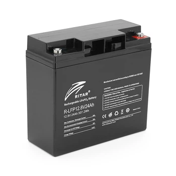 Аккумуляторная батарея Ritar LiFePO4 12,8V 24Ah BMS2P4S источник энергии для солнечных панелей резервное питание (TOR-JUG_22B)