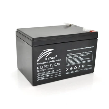 Аккумулятор LiFePO4 Ritar 12,8V 12Ah 153,6Wh для солнечных панелей BMS6A@4S необслуживаемый легкий аккумулятор (TOR-JUG_22B)