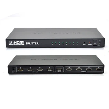 Активный HDMI сплитер 1 на 8 портов 4K Q50 для телевизоров проекторов видеонаблюдения мультиэкранный делитель (TOR-JUG_22B)