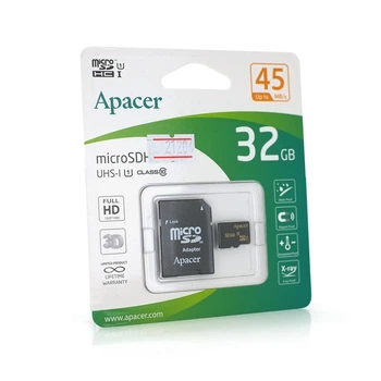 Карта памяти Apacer microSDHC 32GB Class 10 UHS-I флешка для смартфонов и камер быстрая память (LO-TH_11C)