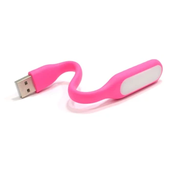 Фонарик гибкий для ноутбука LED USB, Pink, OEM
