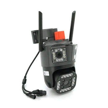 2+2+2Мп Wi-Fi видеокамера YOSO YO-IPC49D6MP50 PTZ уличная с ночным видением для наблюдения и мониторинга (YU-GT_33A)