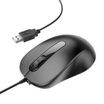 Проводная мышь BOROFONE BG4 черная компьютерная мышь для работы и игр эргономичная мышка (YU-GT_33A)