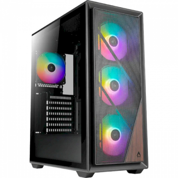 Корпус azza forest, Black, без бп, Mid Tower, для atx / Micro atx / Mini itx, 2xUSB 3.0, макс. cpu - 160 мм / vga - 330 мм, 3x120 мм argb, боковая панель из закаленного стекла (csaz-370)