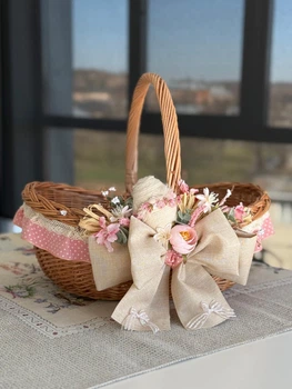 Пасхальная корзина 30х22х25см hand-made MIS LT