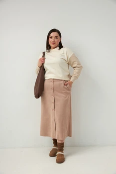 Спідниця з гудзиками Wear me S Бежевий (темний) (20_24_85_10435)
