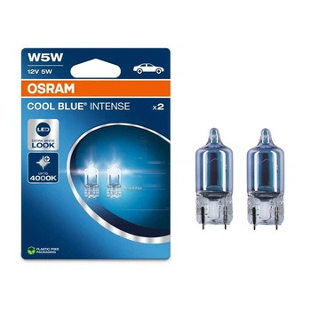 Комплект галогенових ламп OSRAM W5W 2825CBN-2BL Cool Blue Intense 4000K 12V W2.1x9.5d (2 шт)