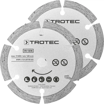 Диск отрезной алмазный Trotec 2 Diamond 89х10х1,8 (2 шт) (6215001302)