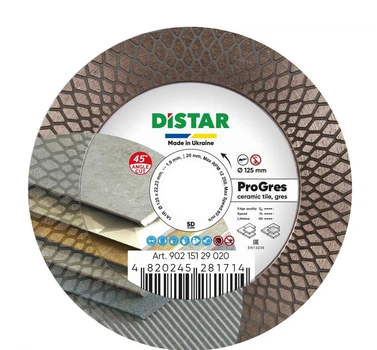 Круг алмазний відрізний DiStar 125*1,9x8/20x22,23 1A1R PRO Gres 90215129020