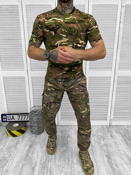Тактический комплект 2 в 1 – штаны из рипстопа и футболка из хлопка Multicam XXL
