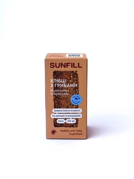 Хлібці з грибами Sunfill, без глютену 100 г (12700287)