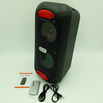 Акустическая система аккумуляторная беспроводная Bluetooth колонка 2*5" радио USB FM 10 Вт Lige A52