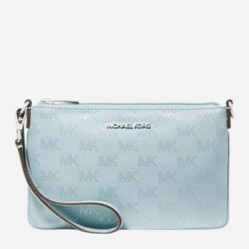 Сумка багет седло женская маленькая тканевая Michael Kors 597432463 Голубая (1159828257)