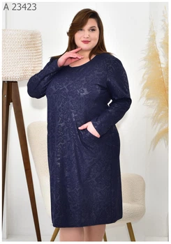 Жіноча сукня великого розміру UF-fashion МА-23423 66 синій