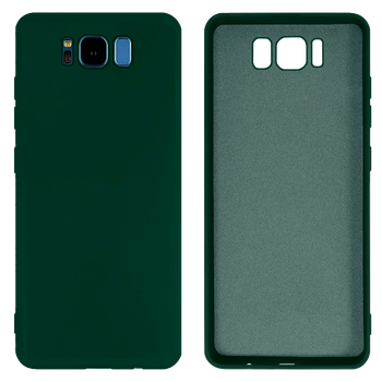 Чехол противоударный Silicone case защита камеры Kassel для Samsung S8 Plus (22) темно зеленый Forest Green