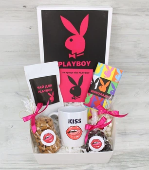 Подарунковий бокс на День народження "Playboy" другові, хлопцю, чоловікові (8-1375)