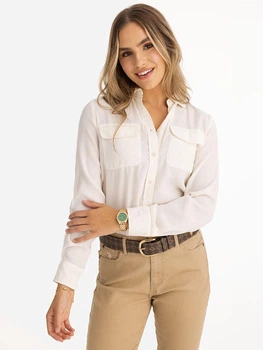Сорочка жіноча U.S. Polo Assn Chest Pocket 255129-9G0251 XL Бежева (2463299138132)
