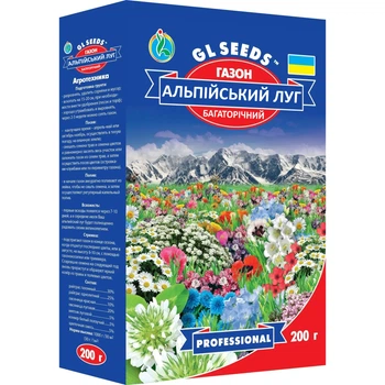 Газонная трава Gl Seeds Альпийский луг / 0,2 кг