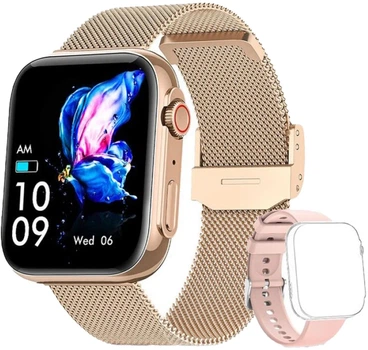 Жіночий годинник Smart Uwatch Mevaden H32 Sensation Gold Nano/ 2 ремінці