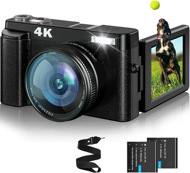 Фотоаппарат Fulealfly DC101 48Мп / BSI CMOS / 4K 30fps / 16Х зум / Черный Б/В