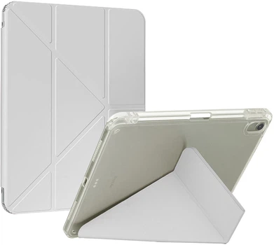 Чехол для планшета BeCover Ultra Slim Origami Transparent для Apple iPad 10.9" (2022/2024)/iPad (А16) 2025 11" с креплением для стилуса Apple Pencil Gray (BC_712939)