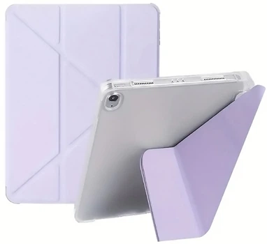 Чехол для планшета BeCover Ultra Slim Origami Transparent для Apple iPad 10.9" (2022/2024)/iPad (А16) 2025 11" с креплением для стилуса Apple Pencil Purple (BC_712941)