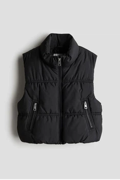 Жилет из стеганого пуха черный H&M 134-140см (400010265)