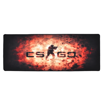 Килимок 300*800 тканинної CS One Fighter з бічної прошивкою товщина 3 мм Black/Red