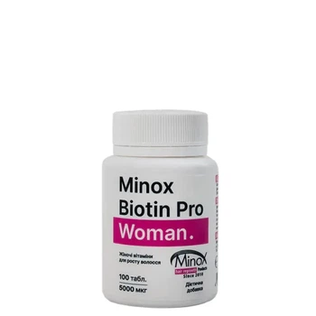 Вітаміни для росту волосся Minox Biotin Pro Woman, 100 пігулок