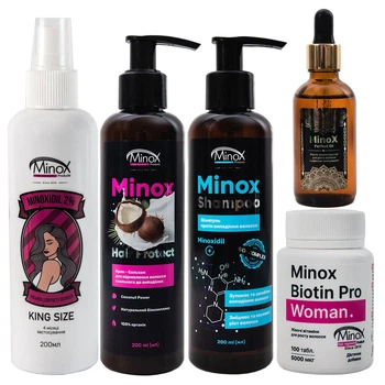 Комплекс для росту та догляду за волоссям Intense Minox Set (5 одиниць)