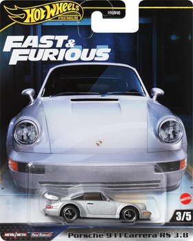 Pojazd Mattel Hot Wheels Premium Fast & Furious Porsche 911 Carrera RS 3.8  3/5 1:64 HRT97 (0194735185771)