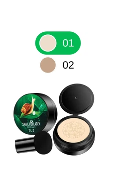 Кушон для обличчя з екстрактом равлика Tuz Snails Collagen CC Cream (01 - Бежевий світлий), 20 мл