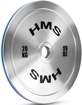 Олімпійська пластина HMS TOS200 калібрована сталева 20 кг (5907695511833)