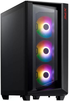 Корпус ADATA XPG CRUISER Black, без БЖ, Mid Tower, для EATX / ATX / Micro-ATX / Mini-ITX / CEB / EEB, 3x120 мм XPG VENTO ARGB, VGA до 380 мм / CPU до 170 мм, бічна панель із загартованого скла 4 мм (CRUISERST-BKCWW)