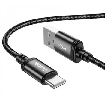 Кабель заряджання Hoco X89 (2М) (3А) Wind cable USB to Type-C для пристроїв Android Чорний