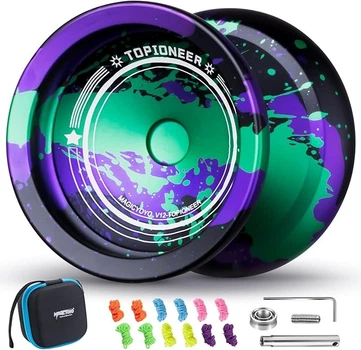 Йо-йо Magicyoyo профессиональное V12 Черно-Фиолетово-Зеленый Acid Splash
