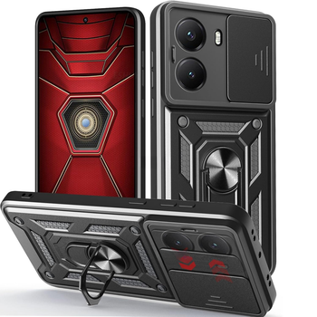 Чохол Fiji Camera Defence для Poco X7 Pro бампер із захистом камери та підставкою Black