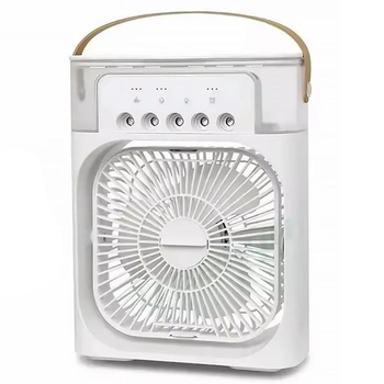 Міні кондиціонер вентилятор + зволожувач ароматизатор Aircooler Fan 600мл RGB білий