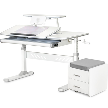 Комплект (S) Evo-Kids TH-320 Grey (парта + тумба) (арт.TH-320 + BD C3_GREY) Сірий