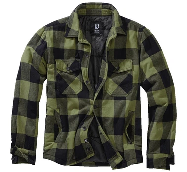 Куртка Brandit клітчата Lumberjacket XL black/oliv ( 9478.184.XL)