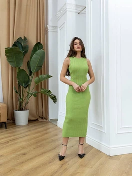 Вязаное платье Gven Larionoff 42-46 лаймовый (Gven_Lime)