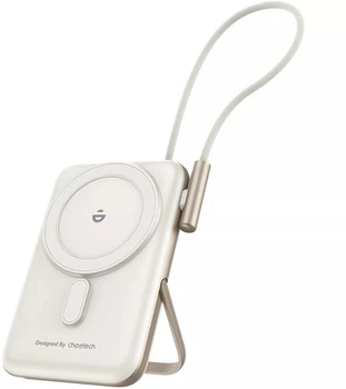 УМБ Choetech Magnetic Wireless 10000mAh 20W PD Qi-15W White (B735-CCWH)