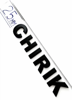 Надпись "Chirik" Avtoaks 25 мм черный цвет