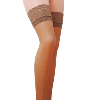 Чулки Passion ST003 1/2 beige, классические, на ажурной силиконовой резинке