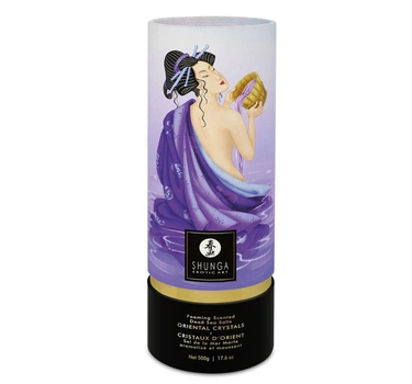 Пенящаяся соль для ванны Shunga Dead Sea salt Oriental Crystals — Exotic Fruits (500 г)