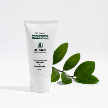 Гель-маска микропилинг с миндальной кислотой Gel mask micropeeling mandelic acid AG Skin 250 мл