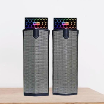 Компьютерные колонки Jedel акустическая система с подсветкой RGB и кабелем USB AUX, 6 Вт