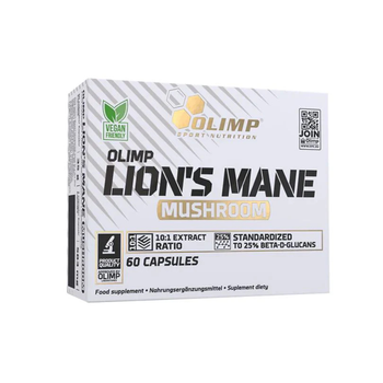 Гриб ежевик гребенчатый Olimp Lions Mane Mushroom 60caps