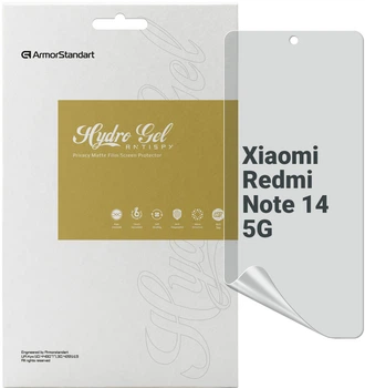Гидрогелевая пленка ArmorStandart Anti-spy для Xiaomi Redmi Note 14 5G (ARM79668)